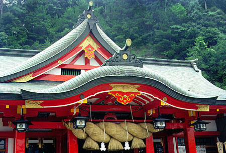 Torii Temple roof in Tsuwano. Japan.