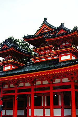 Heian-jingu Shrine built for the 1100th anniversary of the founding of Kyoto in 1895. Japan.