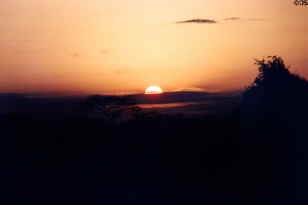 Sunrise over Samburu National Reserve north of highlands. Kenya.
