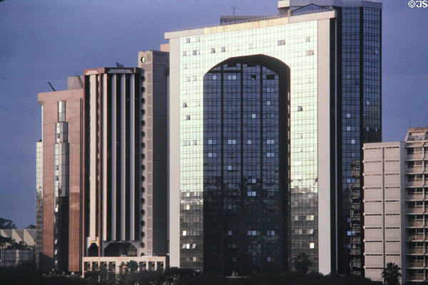 Modern highrise office building on Uhuru Highway in Nairobi. Kenya.