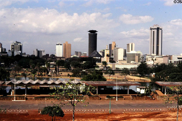 Nairobi skyline seen from viewpoint on Cathedral Road. Kenya.