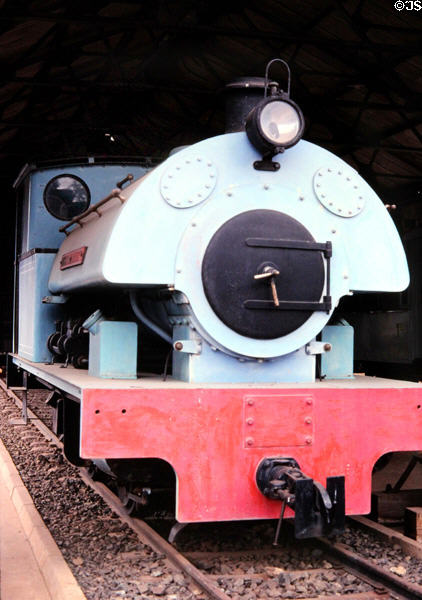 Narrow-gauge locomotive restored for film "Out of Africa" at Railway Museum in Nairobi. Kenya.