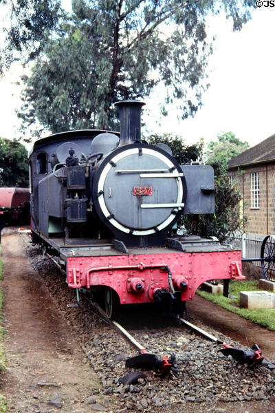 Steam engine 327 at Railway Museum in Nairobi. Kenya.