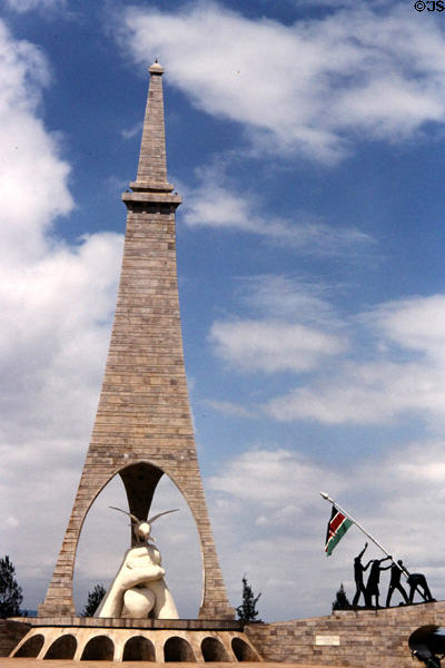 Uhuru (freedom) Monument in western outskirts of Nairobi. Kenya.