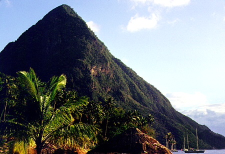Gros Piton viewed from the Jalousie Hilton Resort near Soufrière. St Lucia.