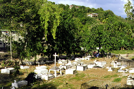 Cemetery in Choiseul. St Lucia.