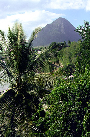 Gros Piton seen from Choiseul. St Lucia.