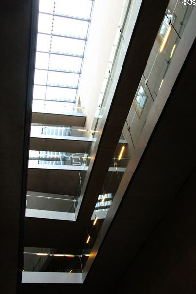 Upper levels in modern wing at National Museum of History & Art. Luxembourg, Luxembourg.