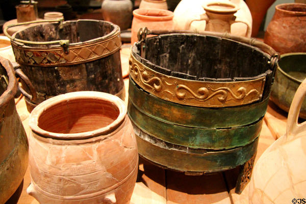Goods from late Iron Age funerary chamber (30-20 BCE) at National Museum of History & Art. Luxembourg, Luxembourg.