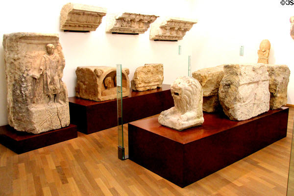 Display of ancient Roman statuary & architectural elements at National Museum of History & Art. Luxembourg, Luxembourg.