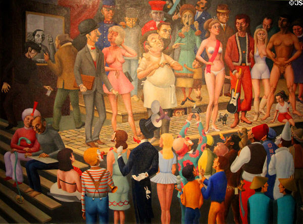 The Fair painting by Foni Tissen (20thC) at National Museum of History & Art. Luxembourg, Luxembourg.