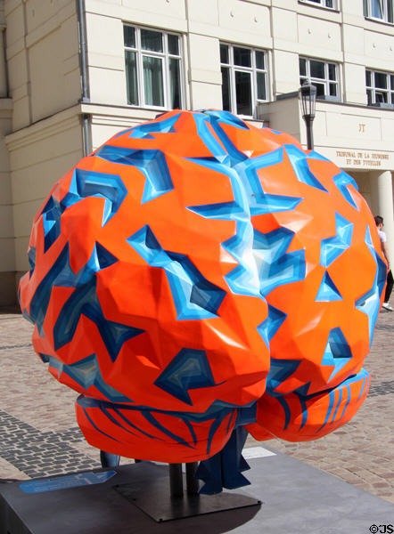 Street art from "Mind the Brain" exhibition (Fall 2019) painted by Eric Mangen to reflect effect of epilepsy on the brain. Luxembourg, Luxembourg.