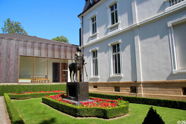 Centaur sculpture (1985) by François-Xavier Lalanne outside Villa Vauban Museum. Luxembourg, Luxembourg.
