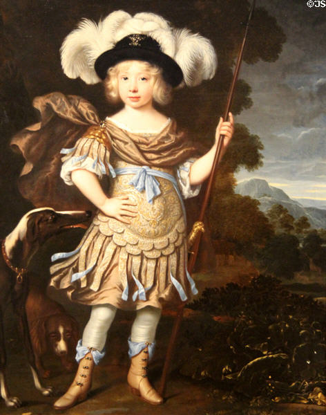 Portrait of a boy, disguised as Mars, God of War (c1670) by Pieter Nason at Villa Vauban Museum. Luxembourg, Luxembourg.