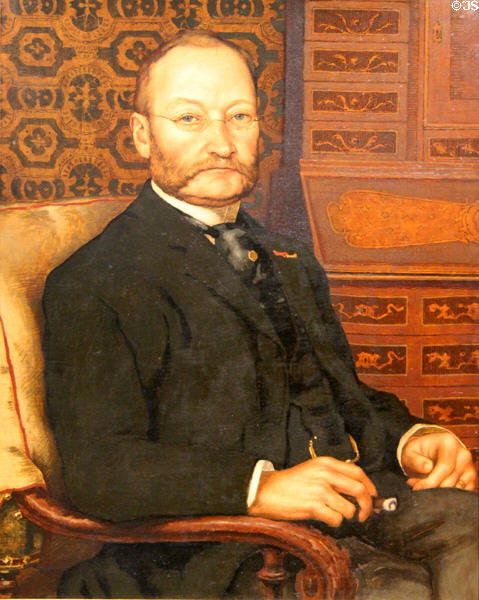 Portrait of Léon Würth (2nd half of 19thC) by Karl von Pidoll zu Quintenbach at Villa Vauban Museum. Luxembourg, Luxembourg.