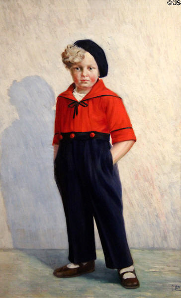 Portrait of Painter's Son Robert in Sailor's Attire (1923) by Corneille Lentz at Villa Vauban Museum. Luxembourg, Luxembourg.