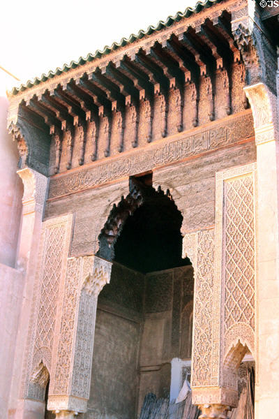 Entrance arch to Saadian Tombs (late 16thC). Marrakesh, Morocco.