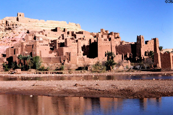 Mud structures of town of Ait Benhaddou. Morocco.