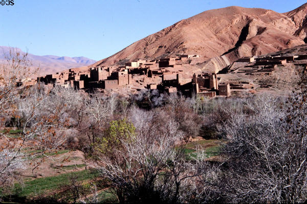 Town in Gorges du Dadès. Morocco.
