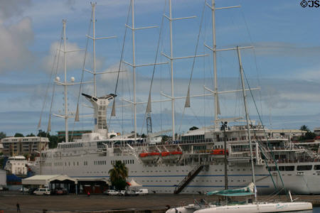 Cruise ship Club Med 2 Mata Utu. Fort de France, Martinique.