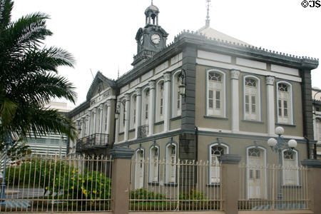 Fort de France city hall with clock tower. Fort de France, Martinique.