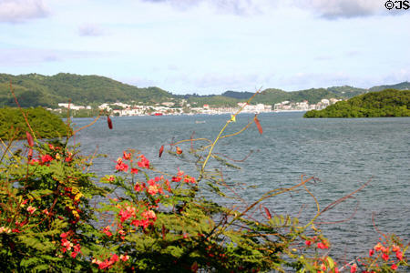 Marin Bay & town of Marin. Marin, Martinique.