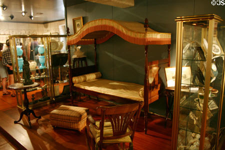 Interior exhibits of Empress Josephine's birthplace in Musée de la Pagerie. Trois Islet, Martinique.