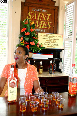 Hospitality at St James Rum Museum. Ste-Marie, Martinique.