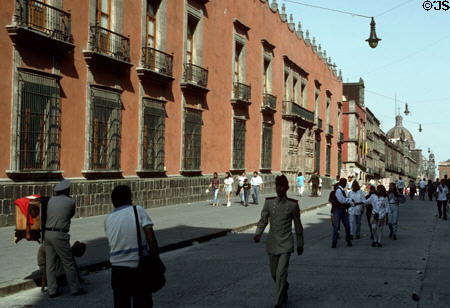 Palacio Nacional along East Zapata Street. Mexico City, Mexico.