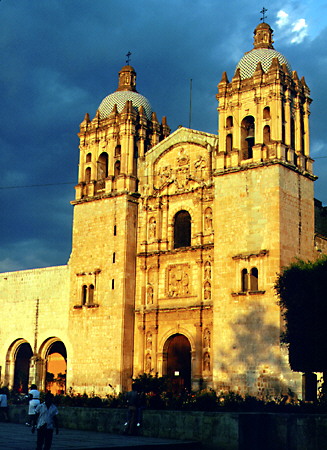 Church of Santo Domingo (1575) , made earthquake-proof by its 6.5 ft (2 m) thick walls, Oaxaca. Mexico.