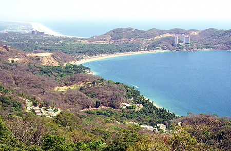 Overview of coast outside of Acapulco. Mexico.