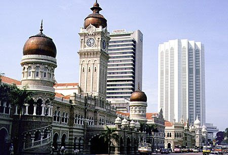 Sultan Abdul Samad building housing the High Courts in Kuala Lumpur on mainland. Malaysia.