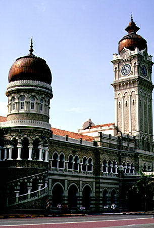 Detail of Sultan Abdul Samad building in Kuala Lumpur. Malaysia.