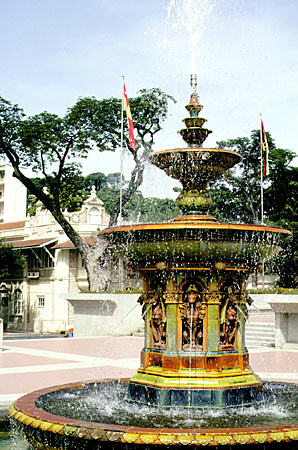 Indian-style fountain opposite Infokraf building in Kuala Lumpur. Malaysia.