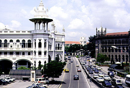 Indian-style railway station in Kuala Lumpur. Malaysia.