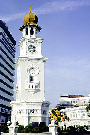 Clock tower in Georgetown on Penang. Malaysia.