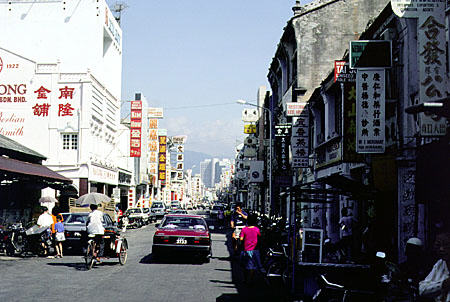 View of Lebuh Buckingham street in Georgetown, Penang. Malaysia.