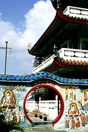 Detail of Kek Lok Si temple in Georgetown. Malaysia.