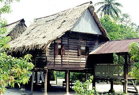 Malay village on island of Penang. Malaysia.