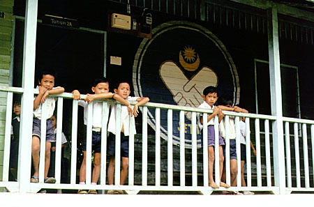 Children at Kemabong school, in Sabah province. Malaysia.