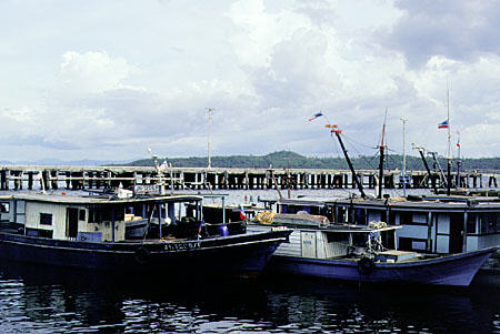 Fishing boats in Kudat. Malaysia.