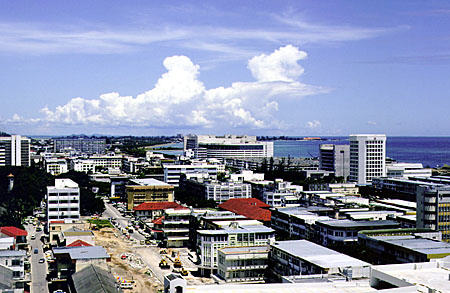 Skyline of Kota Kinabalu, capital city of Sabah. Malaysia.