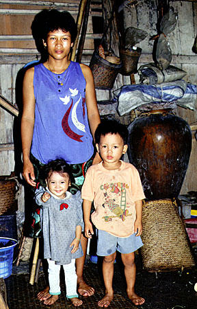 Home photo at Ugat longhouse in Sarawak province. Malaysia.
