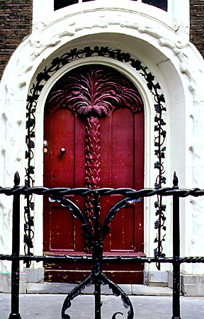 Detail of door near St Pieterskerk. Utrecht, Netherlands.