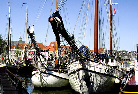 Hoorn Harbor scene. Hoorn, Netherlands.