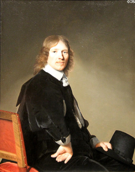 Portrait of Eduard Wallis (1652) by Johannes Cornelisz Verspronck at Rijksmuseum. Amsterdam, NL.