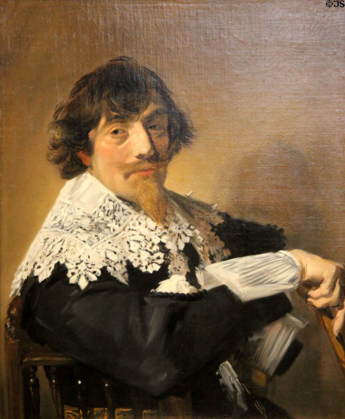 Portrait of a man (c1635) by Frans Hals at Rijksmuseum. Amsterdam, NL.