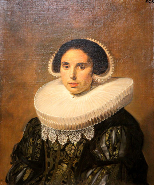Portrait of a woman (c1635) by Frans Hals at Rijksmuseum. Amsterdam, NL.