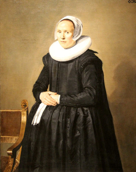 Portrait of Feyntje van Steenkiste (1635) by Frans Hals at Rijksmuseum. Amsterdam, NL.