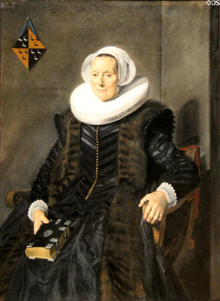 Portrait of Maritge Claesdr Vooght (1639) by Frans Hals at Rijksmuseum. Amsterdam, NL.